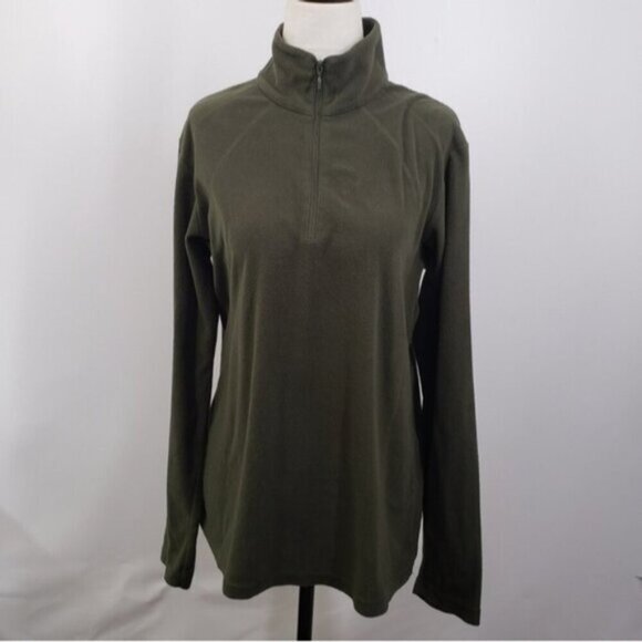 Columbia Green Fleece 1/2 Zip Pullover Long Sleeve Outdoor Activewear Large - Picture 5 of 13